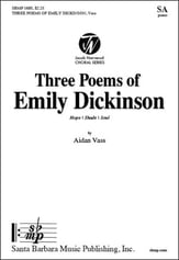 Three Poems of Emily Dickinson SA choral sheet music cover